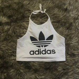 Adidas halter tie neck top